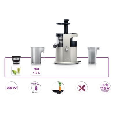 18. ELDOM Slow Juicer PJ350 250 W Schwarz Zwei Filter Neue Generation Schwerlastpresse