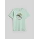 5. Herren-T-Shirt mit Aufdruck, regulär, Größe 4F 4FKAW26TTSHM4474-47S