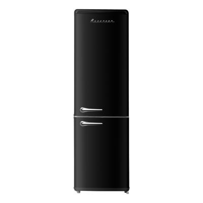 Ravanson LKK-250RB 250l Retro-Kühlschrank | LED-Beleuchtung | Vintage-Stil | 545 x 585 x 182 mm | Schwarz