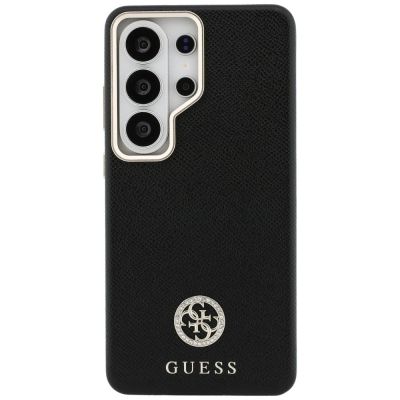 3. Guess Strass-Logo-Hülle mit rundem Logo für Samsung Galaxy S26 Ultra – Schwarz