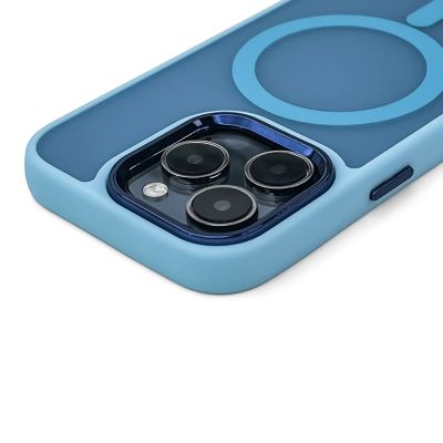 3. Modische Schutzhülle mit MagSafe für iPhone 16e / 17e – Blau