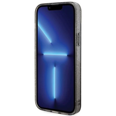 5. Karl Lagerfeld Karl&Choupette Glitter MagSafe Hülle für iPhone 15 Plus – Schwarz