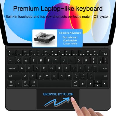 7. Tech-Protect Smartcase Magnetic mit Tastatur für iPad 10,9" 2022 / iPad 11" 2025 - Schwarz