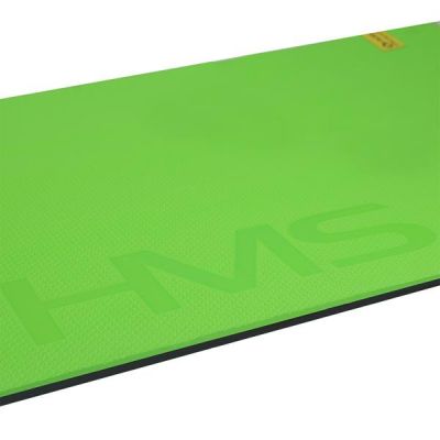 3. HMS Premium MFK01 Grün-Schwarze Club Fitnessmatte mit Löchern