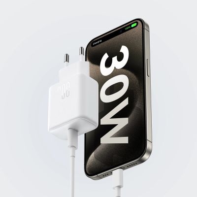 9. Joyroom JR-TCF24 USB-C PD 30W QC SFC Netzwerkladegerät – Weiß