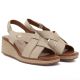 3. Beige Sergio Leone SK297 Damen-Keilsandalen aus Leder