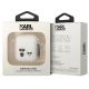 3. Karl Lagerfeld KLACA2SILKCW AirPods 1/2 Hülle weiß/weiß Silikon Karl & Choupette