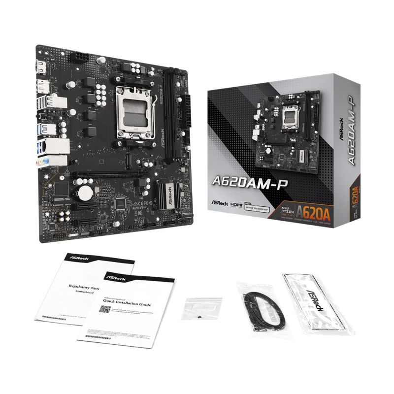 7. Asrock A620AM-P AMD A620A Sockel AM5 Micro-ATX
