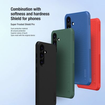 7. Nillkin Super Frosted Shield Pro Panzerhülle für Samsung Galaxy S24+ – blau