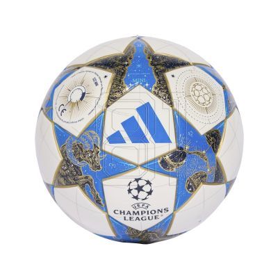 2. adidas UCL Mini 25/26 League Stage Fußball Weiß, Blau und Gold JP1544