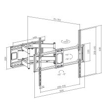 MACLEAN Wirtschaftliche TV-Halterung 60-120" 120 kg VESA 900x600 MC-482
