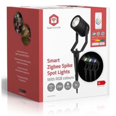 15. Nedis ZBLOS10RGBW3 Smartlife RGB Zigbee 3.0 3W 3er-Pack Außenleuchte