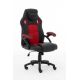 2. Raptor Gaming 437764 Gaming-Stuhl, gepolsterter Sitz, Schwarz, Rot