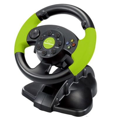 18. Esperanza EG104 Lenkrad (PC, Xbox 360; schwarz und grün)