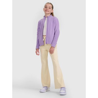 4. Mädchen-Slim-Fleecejacke mit Stehkragen 4F 4FJRAW25TFLEF434-51S