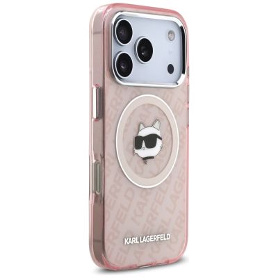 4. Karl Lagerfeld IML Choupette Head Logo MagSafe Case für iPhone 17 Pro Max – Pink