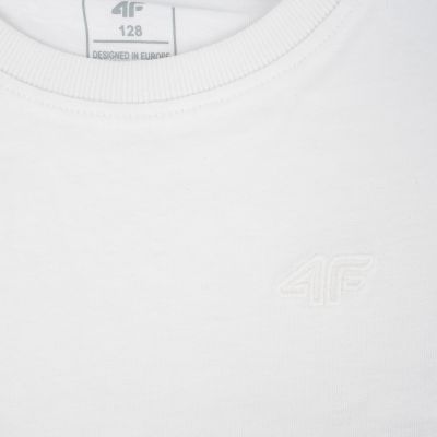 3. Langarm-T-Shirt 4F F460 für Mädchen, weiß, 4FJWMM00TLONF460, Größe 10S