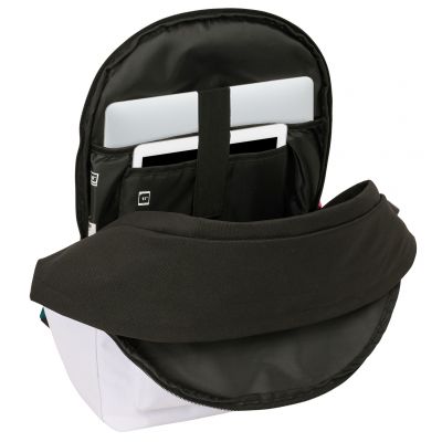 5. Real Madrid Sportrucksack mit USB-Anschluss und Laptopfach, Doppelrucksack 612554820