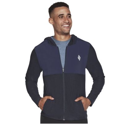 Skechers Ultra Go Lite Full Zip Hoodie MJA268-NVY Marineblau M