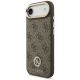 2. Guess 4G Strass Logo & Big Strap Metal Buttons MagSafe Case für iPhone Air - Braun