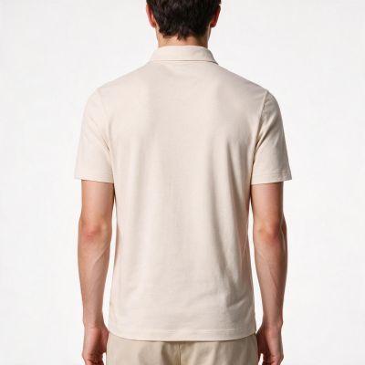 4. Paul&Shark Herren-Poloshirt aus beiger Baumwolle und Lyocell 25411283-348