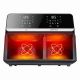 3. ELDOM FETTFREIE FRITTEUSE FR200 9 L, 2200 W, ZWEI UNABHÄNGIGE SCHUBLADEN, 8 PROGRAMME, LED-ANZEIGE, TEMPERATUR 80 °C–200 °C