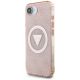 2. Guess IML Metal Glitter 4G Circle Triangle MagSafe Hülle für iPhone 16e - Pink
