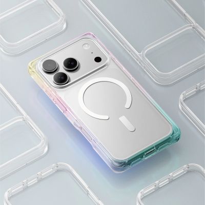 5. AmazingThing Omni Hülle für iPhone 17 Pro Max kompatibel mit MagSafe - Transparent-Regenbogen
