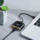 15. HUB Baseus Square USB-A auf 1x USB-A 3.2 Gen 1 / 3x USB 2.0 mit 1m Kabel - schwarz