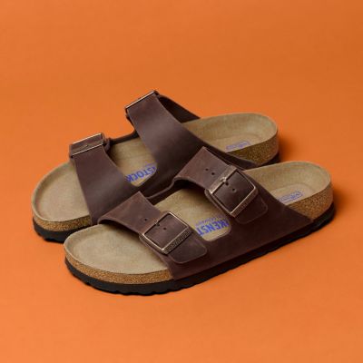 14. Birkenstock Arizona Soft Footbed Oiled Leather Habana Schmale Damen-Sandalen (0452763)