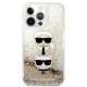 3. Karl Lagerfeld Liquid Glitter Karl&Choupette Head Case für iPhone 13 Pro Max 6,7" - Gold