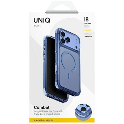 7. Uniq Combat Magclick Ladehülle für iPhone 18 Pro Max / 17 Pro Max – Blau