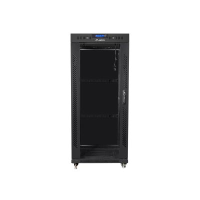 2. LANBERG LCD-Standschrank 19" 27U 800x1200 Schwarze Glastür (Flachverpackung)
