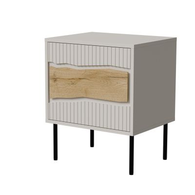 2. INSERTO Nachttisch, 2-teilig, 50 x 40 x 61,5 cm, Kaschmir + LED
