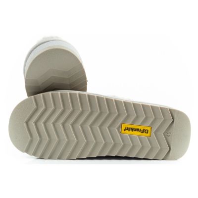 18. D.Franklin Damen Winter Schneestiefel, modisches Fellfutter, grau