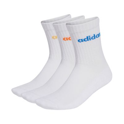5. adidas Linear Crew gepolsterte Socken, 3 Paar, weiß, KD1717
