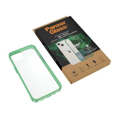5. PanzerGlass ClearCase antibakterielle Hülle mit Militärzertifikat für iPhone 13 / 14 / 15 – transparentes Grün