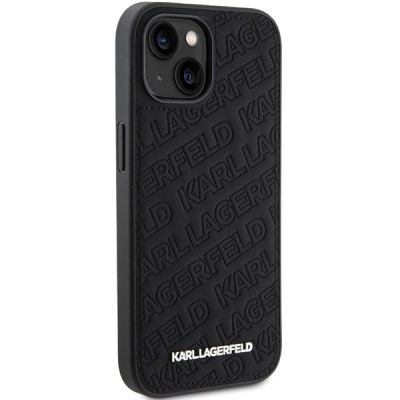 4. Karl Lagerfeld Quilted K Pattern Hülle für iPhone 15 – Schwarz
