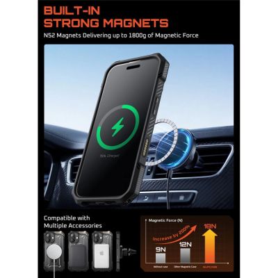 5. Supcase UB Grip Mag MagSafe Case für iPhone 17 - Schwarz