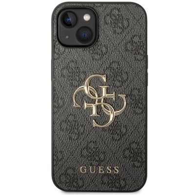 3. Guess 4G Big Metal Logo iPhone 15 Hülle - Grau