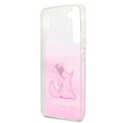7. Karl Lagerfeld Choupette Eat Hülle für Samsung Galaxy S22+ - Pink