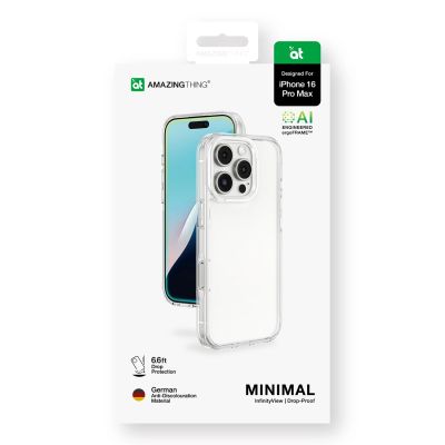 5. AmazingThing Minimal Case für iPhone 16 Pro Max, Silikonhülle, Transparent