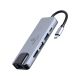 3. GEMBIRD MULTI-ADAPTER USB TYP-C 5IN1 (HUB + HDMI + PD + KARTENLESER + LAN) SILBER
