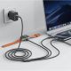 4. Acefast C6-11 USB-C 3in1 Kabel - 2x USB-C / Qi 480Mb/s 100W 1.2m - schwarz