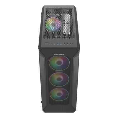 13. NATEC Genesis Irid 505 ARGB NPC-1518 Gehäuse (ATX, Micro-ATX, Mini-ITX; Schwarz)