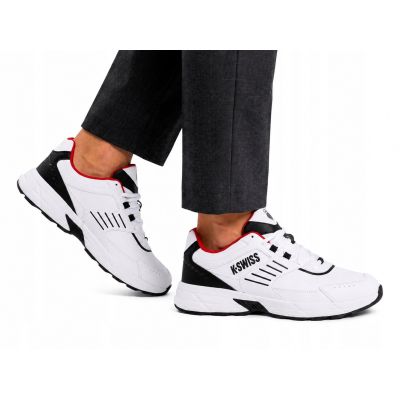 6. K-Swiss FARIO LTH WEISS/SCHWARZ/MARS ROT-M Sneaker (04778-122-M)