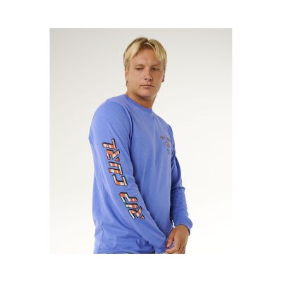 4. Herren RIP CURL Fade Out Icon Langarmshirt Blau