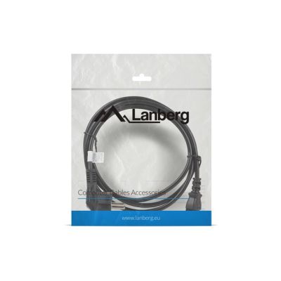 4. Lanberg CA-C13C-11CC-0018-BK Kabel (C13 / IEC C13 / IEC 320 C13 F - Schuko M; 1,8 m; schwarz)