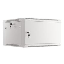 LANBERG Wandregal 19" 6HE 600x600 Metalltür Grau (Bausatz) WF01-6606-00S