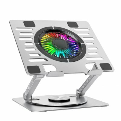 2. Wozinsky WDCX-X16-AS CoolBase RGB 360°-Kühlständer für Laptop und Tablet – Silber
